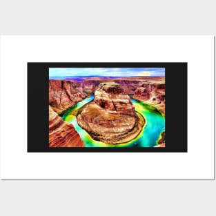 Horseshoe Bend Glen Canyon National Park Landscape Posters and Art